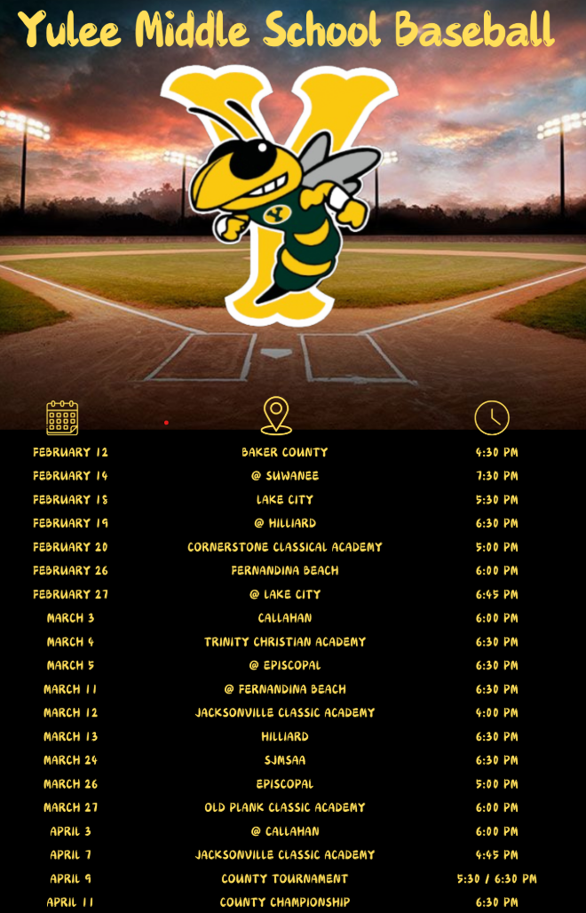 YMS Baseball Schedule